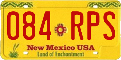 NM license plate 084RPS