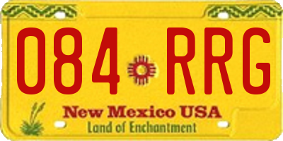 NM license plate 084RRG