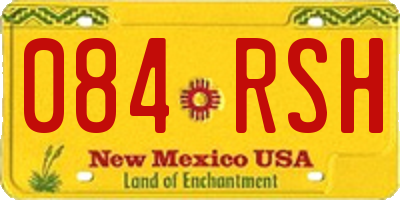 NM license plate 084RSH