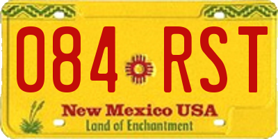 NM license plate 084RST