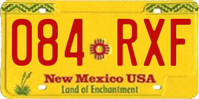 NM license plate 084RXF