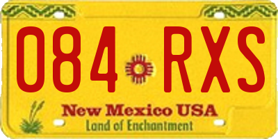 NM license plate 084RXS