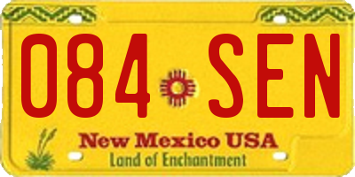 NM license plate 084SEN
