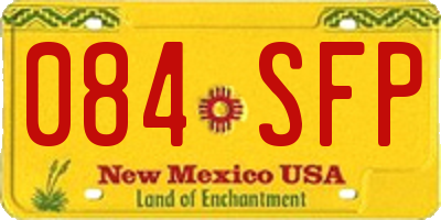 NM license plate 084SFP