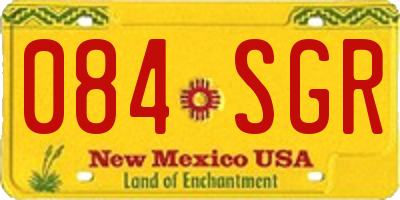 NM license plate 084SGR