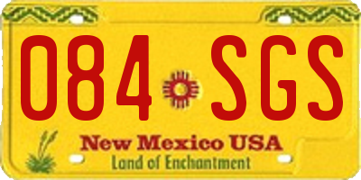 NM license plate 084SGS