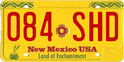 NM license plate 084SHD
