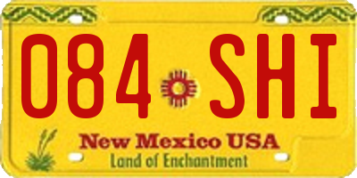 NM license plate 084SHI