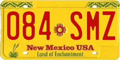 NM license plate 084SMZ