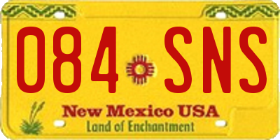 NM license plate 084SNS