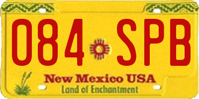 NM license plate 084SPB