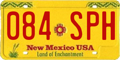 NM license plate 084SPH