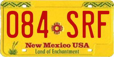 NM license plate 084SRF
