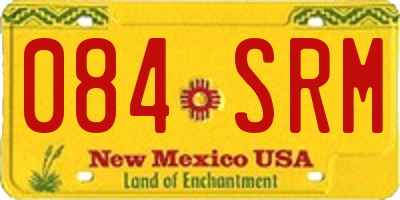 NM license plate 084SRM