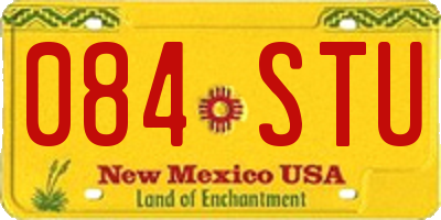 NM license plate 084STU