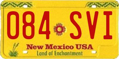 NM license plate 084SVI