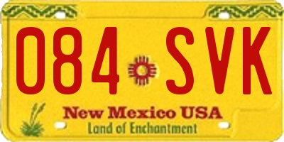NM license plate 084SVK
