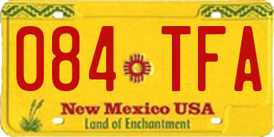 NM license plate 084TFA