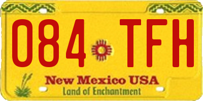 NM license plate 084TFH