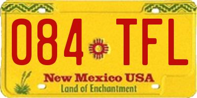 NM license plate 084TFL