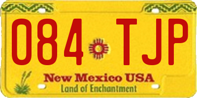 NM license plate 084TJP