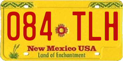 NM license plate 084TLH