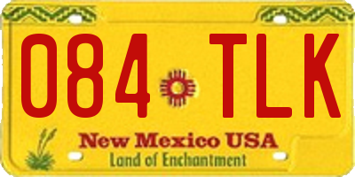 NM license plate 084TLK