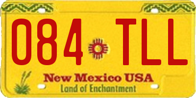 NM license plate 084TLL