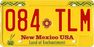 NM license plate 084TLM