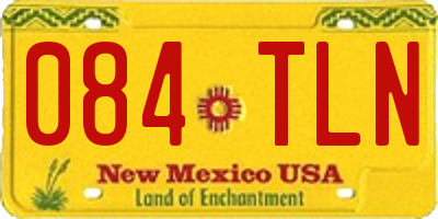 NM license plate 084TLN