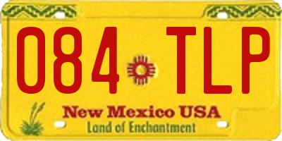 NM license plate 084TLP