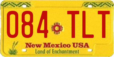 NM license plate 084TLT