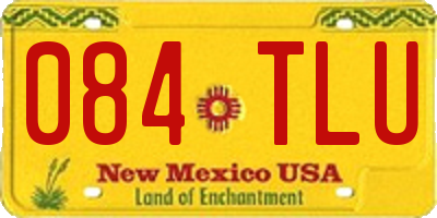 NM license plate 084TLU