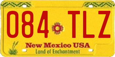 NM license plate 084TLZ
