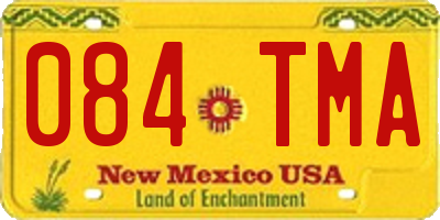 NM license plate 084TMA