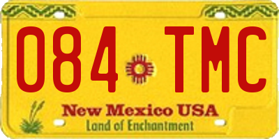 NM license plate 084TMC