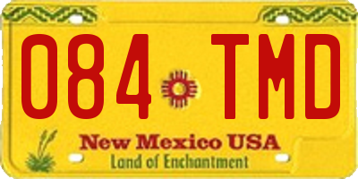 NM license plate 084TMD