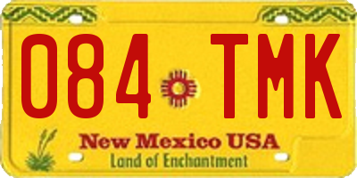 NM license plate 084TMK