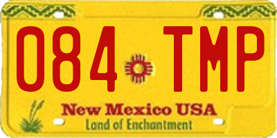 NM license plate 084TMP
