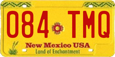 NM license plate 084TMQ