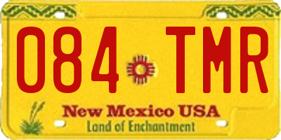 NM license plate 084TMR