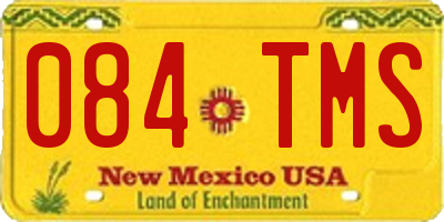 NM license plate 084TMS