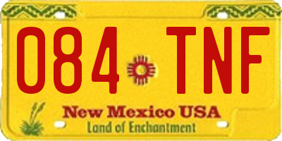 NM license plate 084TNF