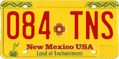 NM license plate 084TNS