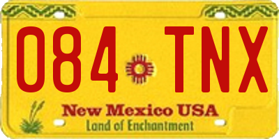 NM license plate 084TNX