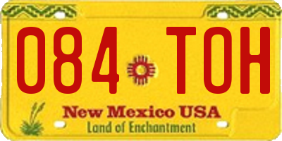 NM license plate 084TOH