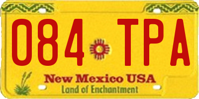 NM license plate 084TPA