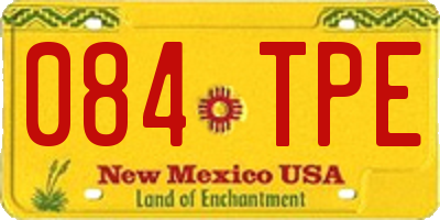 NM license plate 084TPE