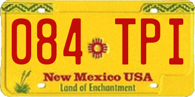 NM license plate 084TPI