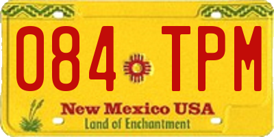 NM license plate 084TPM